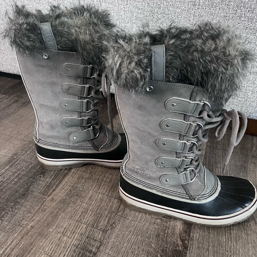 Sorrel Joan of arc Grey Boots